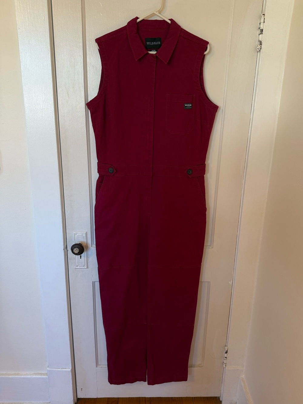 Wildfang Raspberry Sleeveless Jumpsuit - XL Tall